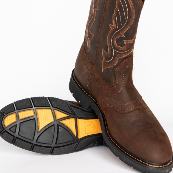 Cody James Men's Western Pull On Work Boots - Round Toe NWOT - Picture 2 of 9